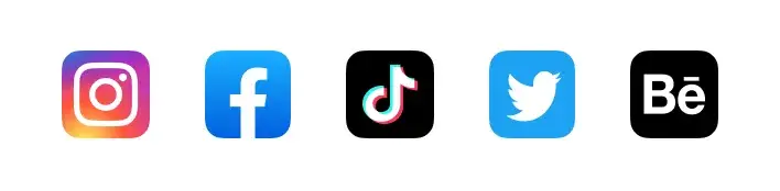Social icons of LUVES